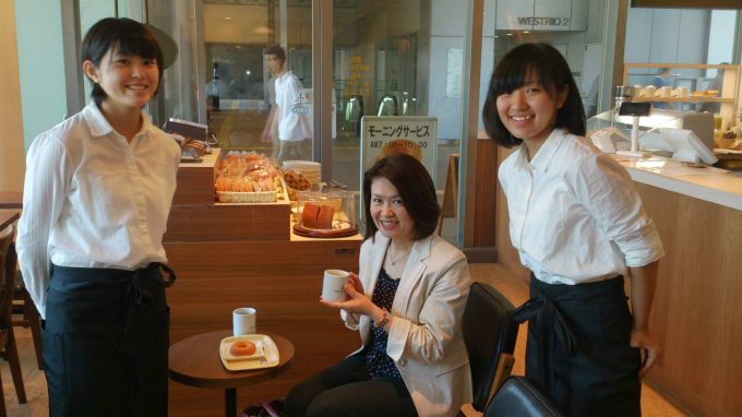 みつわ台中学校の職場体験授業で洪本さんと石井さんがきてくれました